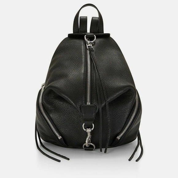 Rebecca Minkoff Julian Leather Backpack - Black - Picture 1 of 9